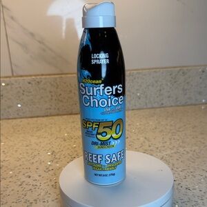Surfers Choice SPF 50 Dri-Mist Sunscreen - Black and Blue
